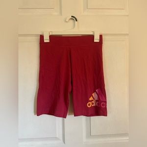 Adidas biker shorts small bright pink